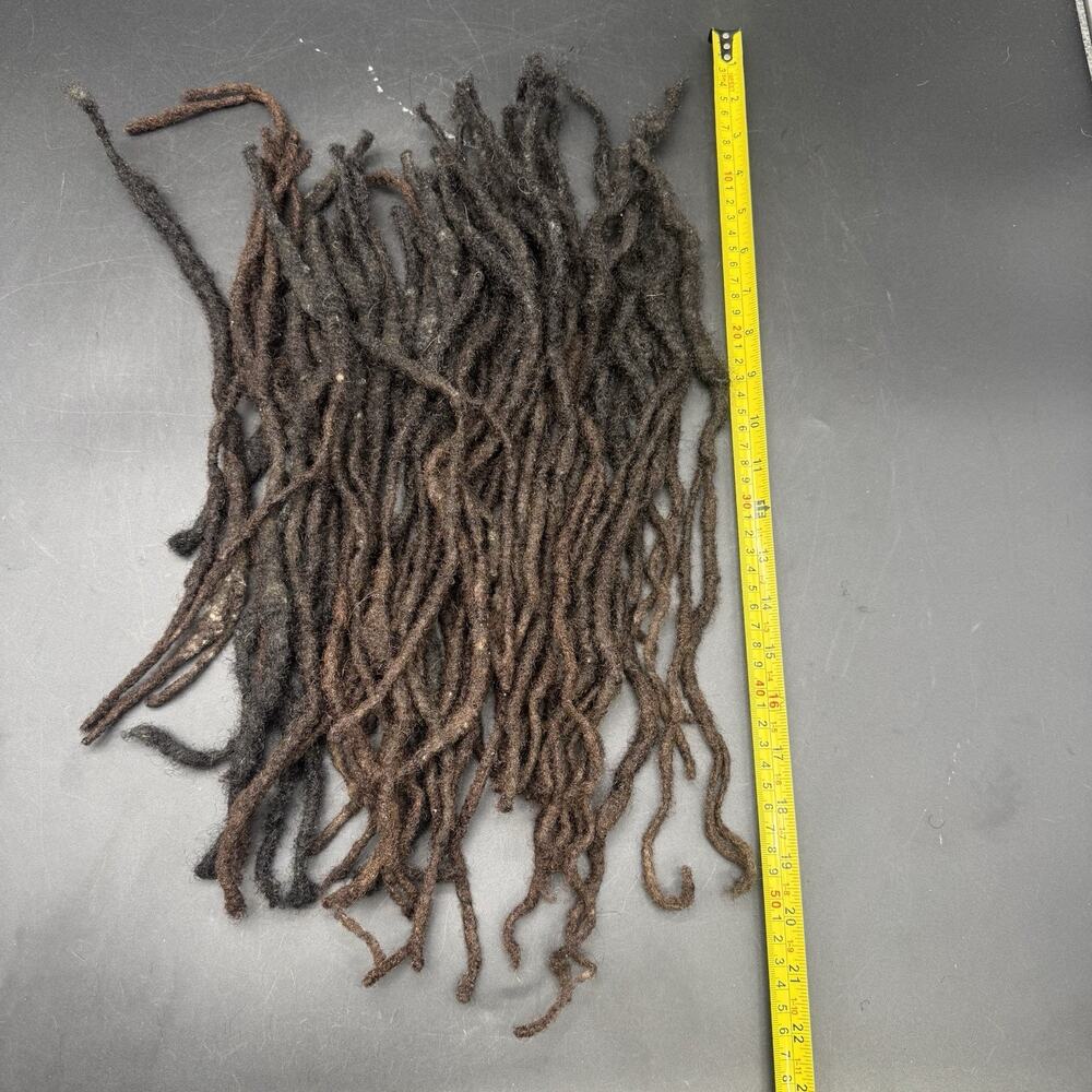 100% Real Human Hair Dreadlocks Approx. 40 Pieces Average 20” Long Untreated